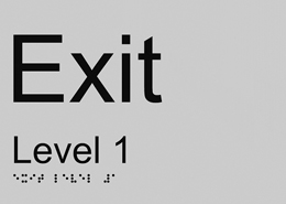 Level 1 Exit Braille Signs | Braille Options | Express Delivery